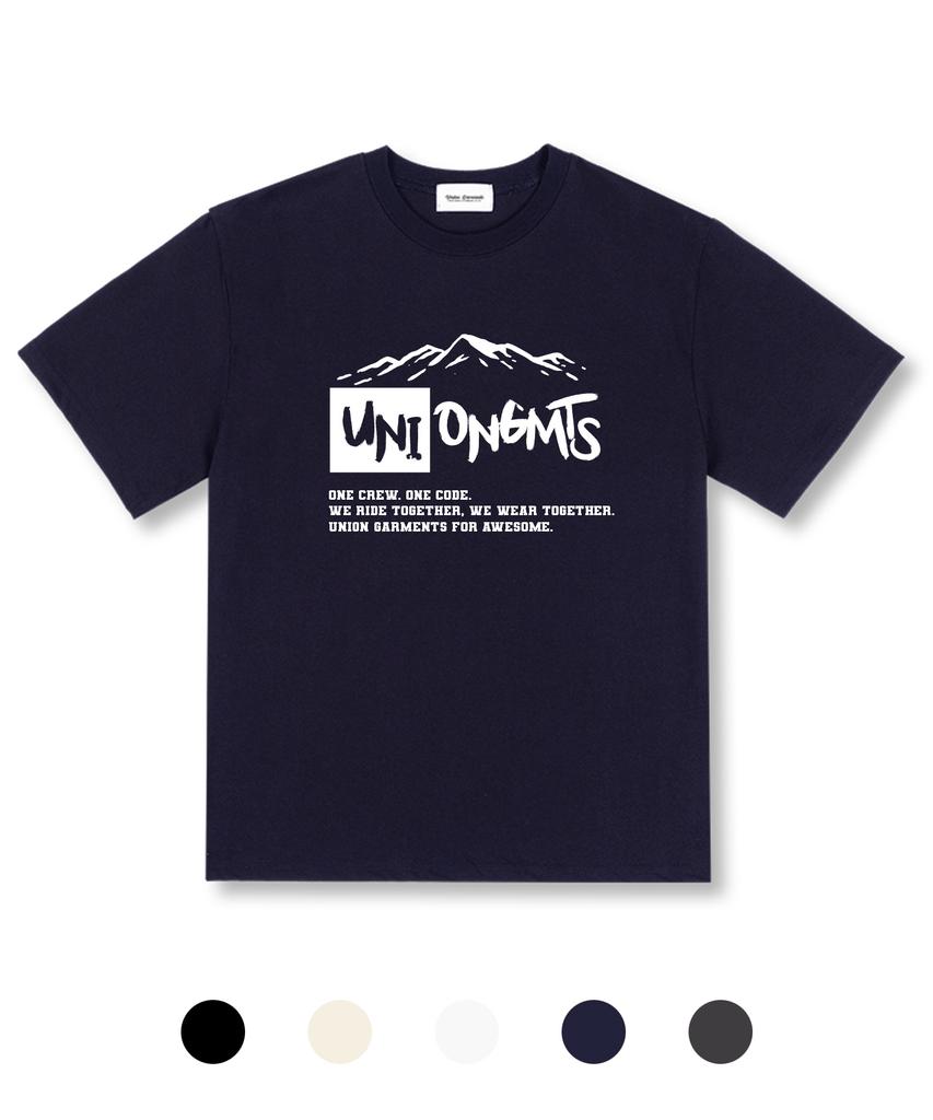 UNION GARMENTS Uni Mountain Свободная футболка с коротким рукавом 5 цветов