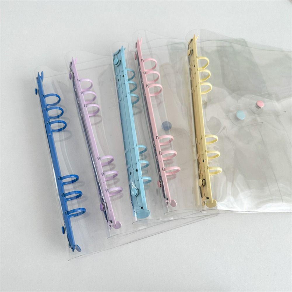 Прозрачный А5 Биндер ПВХ и Металл Держатель для фотокарточек Красивая Обложка для блокнота на кольцах Дневник