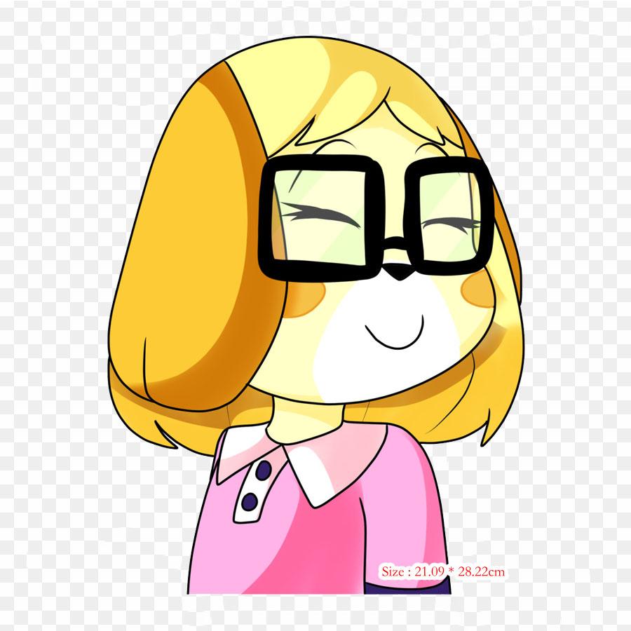 Animal Crossing Isabelle With Her Hair Down Animal Cro Iron On Heat Transfer Printing Vinyl Patches Sticker for Clothes DIY Appliques Washable Patches