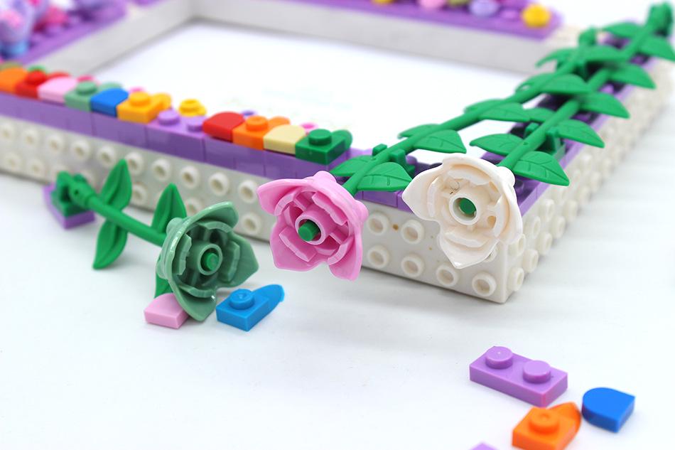 Pin Yi Весенний Цветок DIY Детские Строительные Блоки Фоторамка - Креативная Ручная Работа для Дисплея и Подарок для Детей