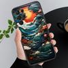 Красивый пейзаж Лунная волна Арт Чехол для телефона Для Samsung S25 S24 S23 S22 S21 S20 Ultra S20 S22 S21 S20 FE S24 Plus