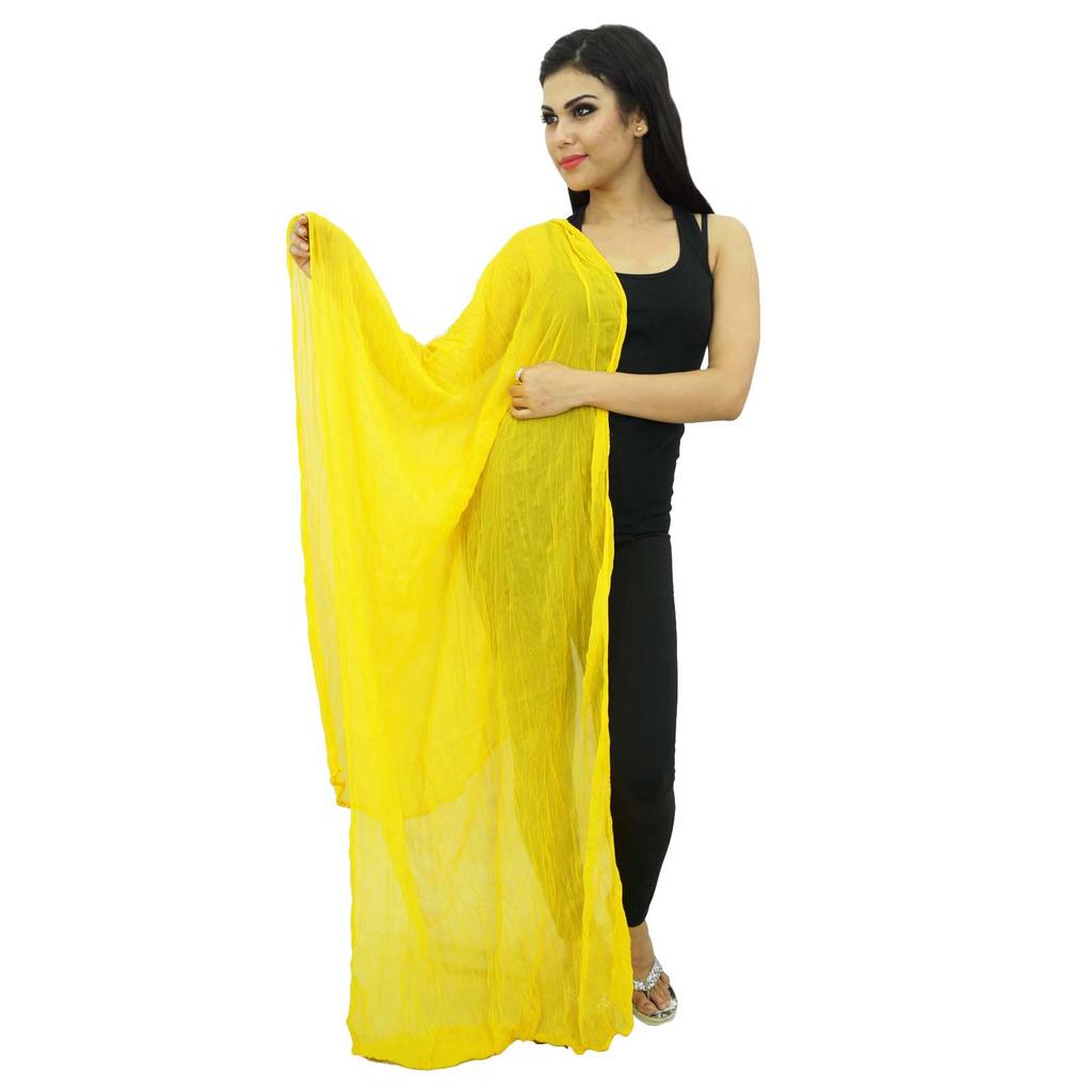 Шифоновая смесь Dupatta модные индийские этнические чунни женские шарфы на плечо