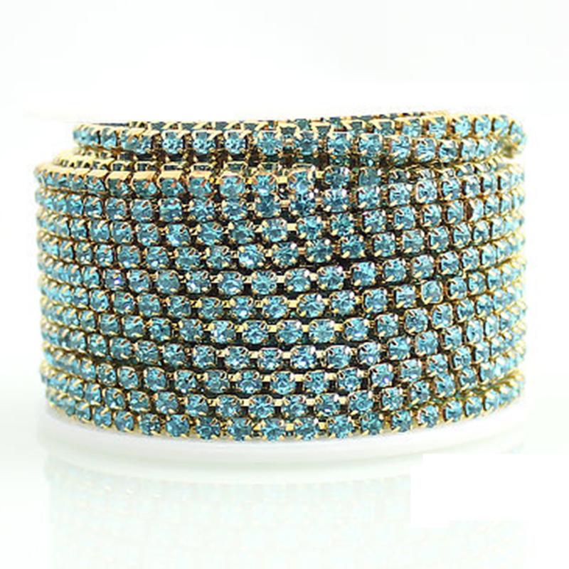 Лучшая цепочка со стразами, 10 м, отделочная лента, хрустальное стекло, прозрачные блестящие стразы, декор «сделай сам»