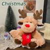 Рождественская мягкая игрушка «Маленький олень», милая мультяшная кукла-лось, фигурка