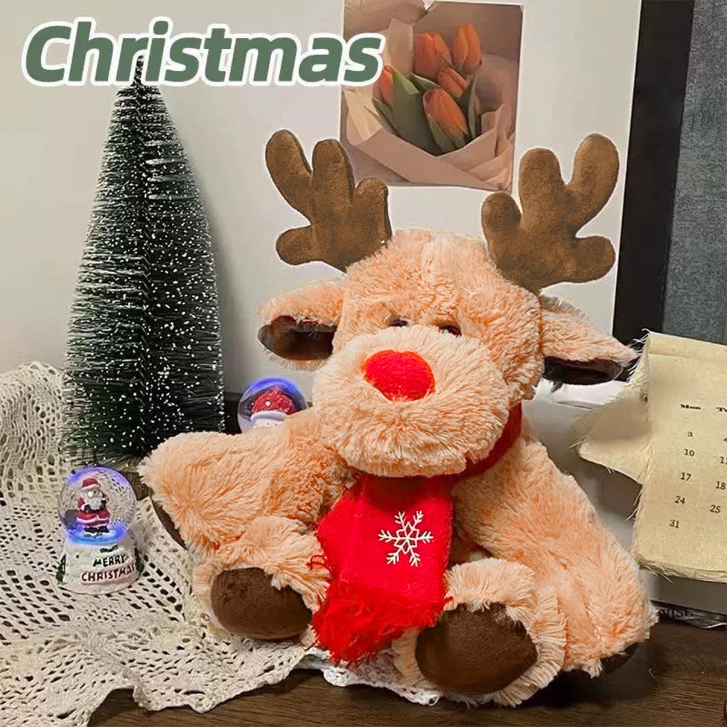Рождественская мягкая игрушка «Маленький олень», милая мультяшная кукла-лось, фигурка