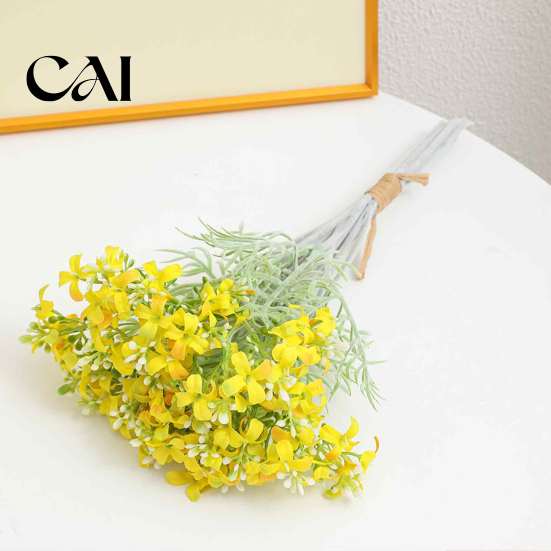 Cream Style Home Aesthetic Flowers Artificial Orange Jasmine Flowers, Realistic Murraya Paniculata Flower Bouquets, Decorative for Office Desk