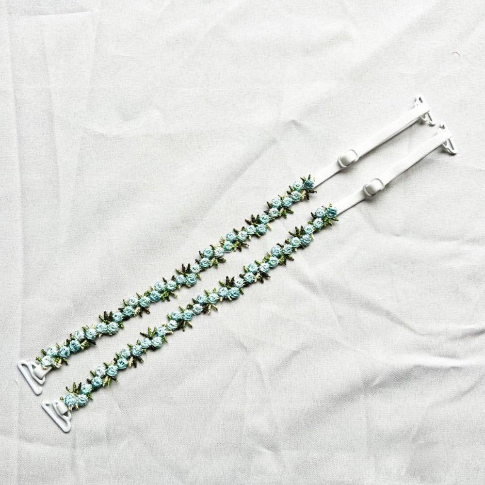 Lace Floral Bra Straps Polyester Bra Straps Replacement New Floral Shoulder Belts