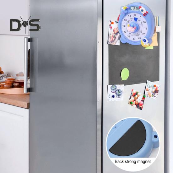 1 комплект таймера, простой в использовании бесшумный 60-минутный таймер для визуального исследования, таймер обратного отсчета магнитной адсорбции для домашней кухни