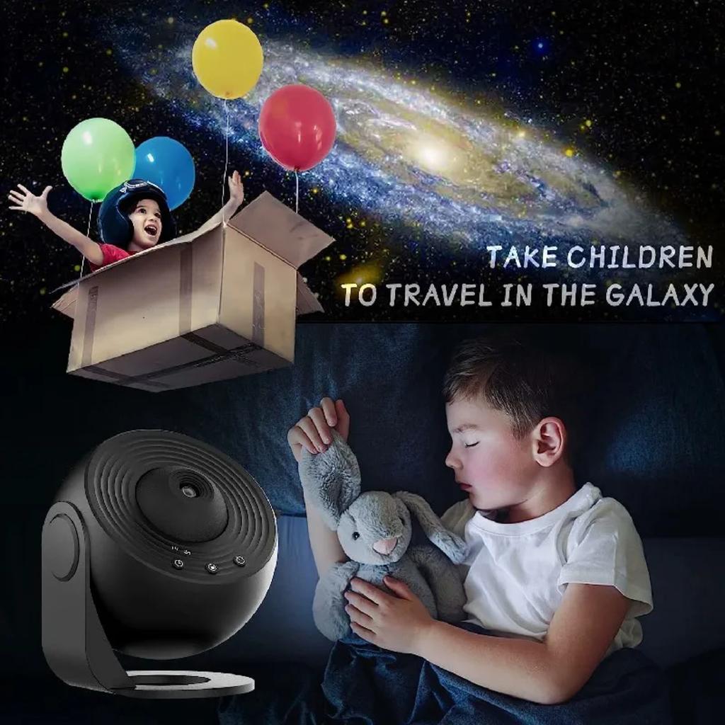 New Gorgeous and Exquisite Rotating Planetarium Night Lamp for Children - Perfect HD Starry Sky Projection Light with 12 Discs,