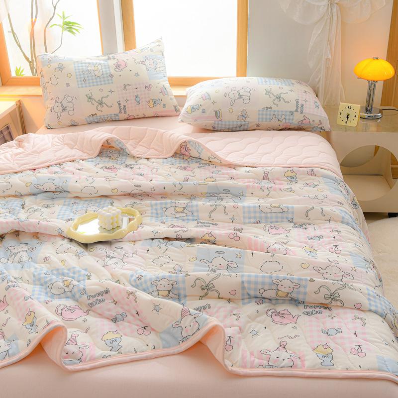 Весенне-летнее тонкое одеяло 150X200 см/180X200 см Мягкое легкое одеяло Студенческое общежитие Прохладное кондиционерное одеяло Стираемое