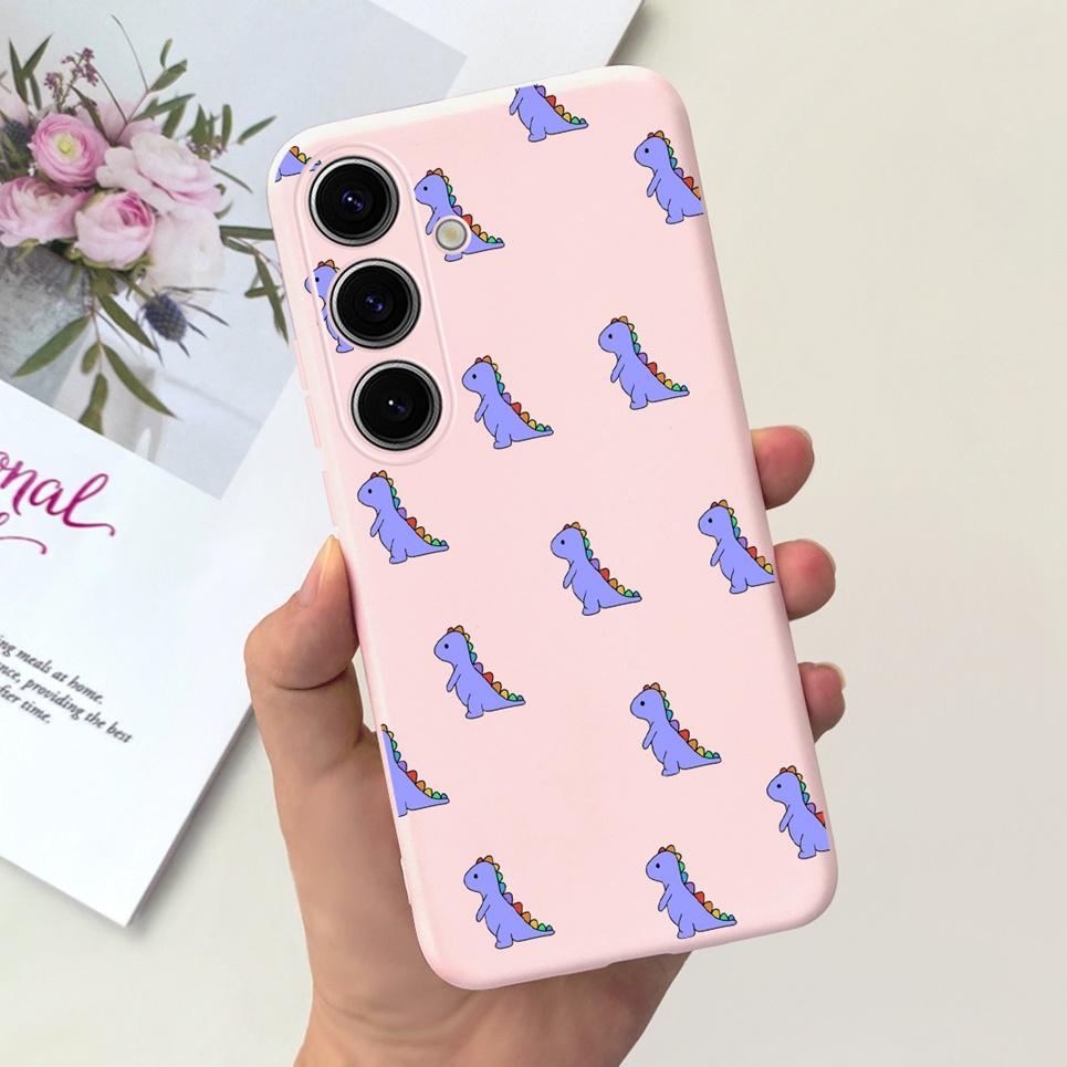 For Samsung S24 Ultra S24 Plus Case For Samsung Galaxy S24 A24+ Phone Cover Cute Cat Moon Night Cow Soft Silicone Case Coque Bag