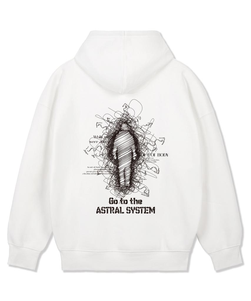 Худи оверсайз с широкими плечами Astral System_Белый