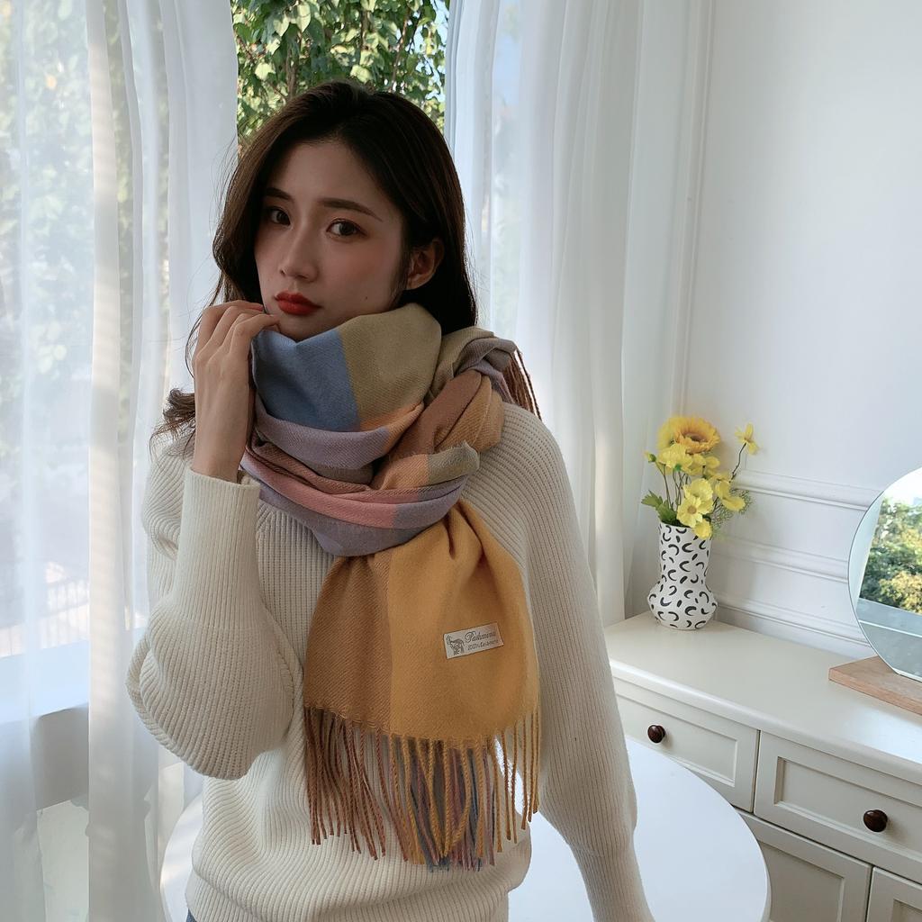 Scarf Women'S Winter Imitation Cashmere Scarf Dongdaemun Plaid Scarf Autumn Scarf