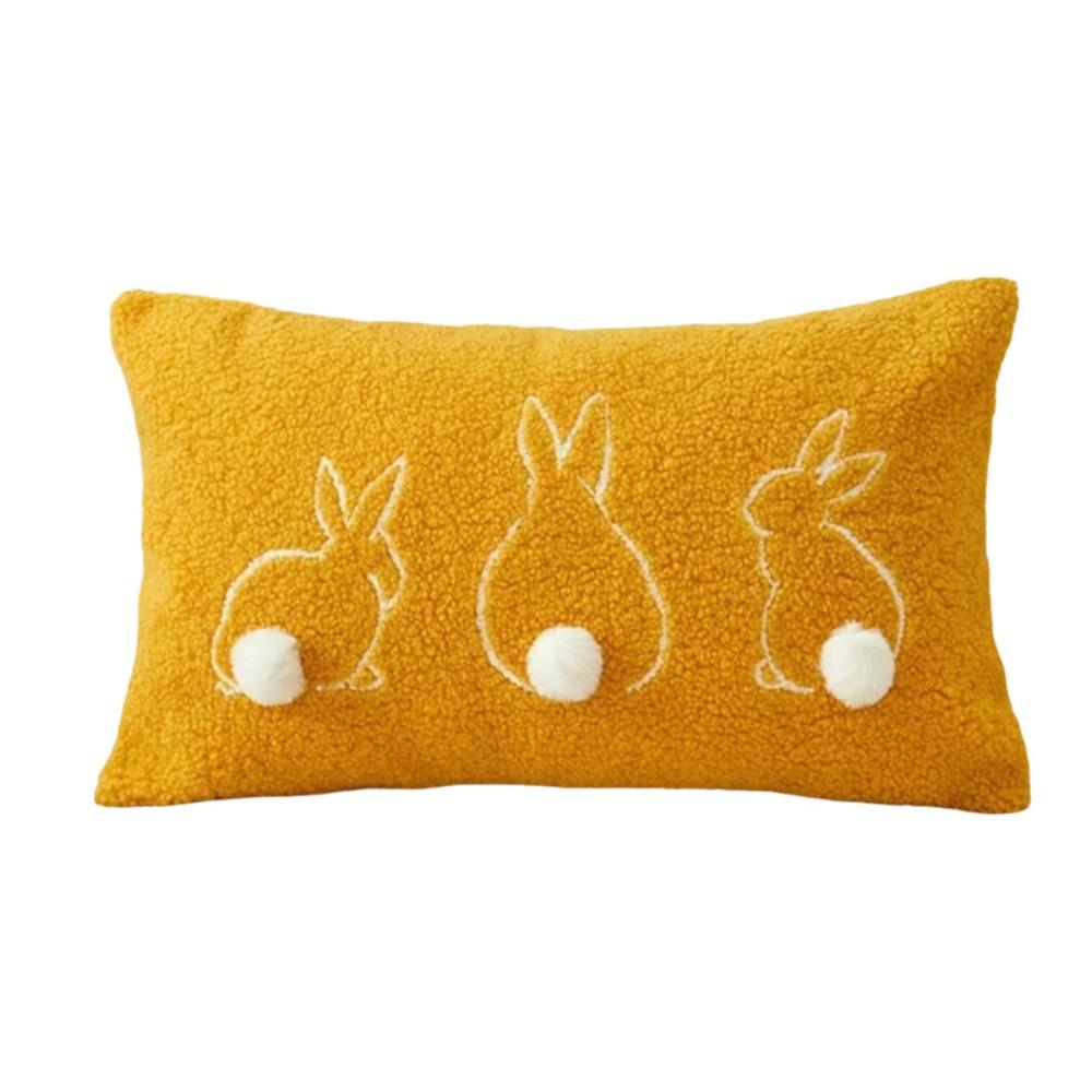 Plush Easter Bunny Pillow Cover Square/Rectangular Pillowslip Cartoon Rabbit Pillow Case Bed Room