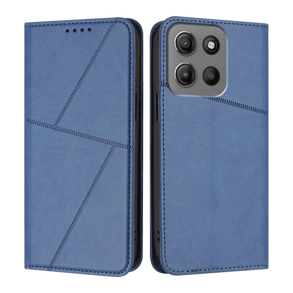 For Motorola Moto G15 4G Wallet Case Magnetic Closure Leather Flip Phone Cover with Stand