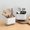 Multifunctional Kitchen Storage Rack: Chopstick Holder, Drain Tray, and Spoon Organizer