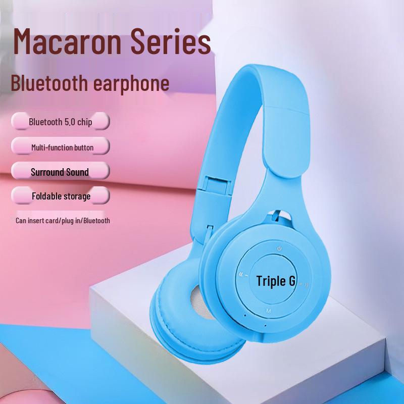 Macaron Y08 Универсальные Милые Высококачественные Беспроводные Bluetooth Накладные Наушники