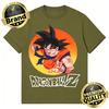 Dragon Ball Модные Горячие Товары 2026 Лето Ретро Мужская Футболка с Принтом Goku Поза Действия Оверсайз Унисекс Дети Уличная Одежда