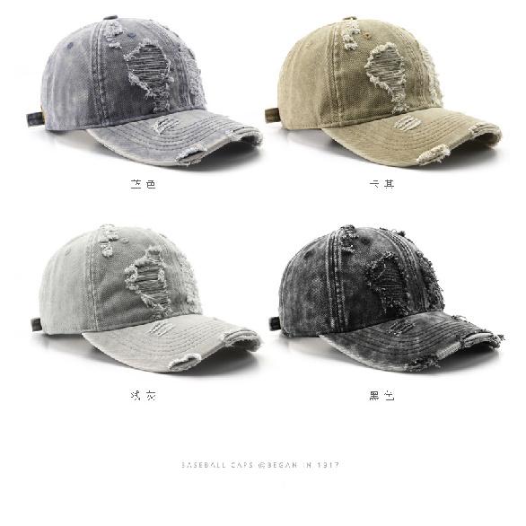 Women's washed and distressed baseball cap, suitable for outdoor activities, sports, and travel, offering sun protection and shade
