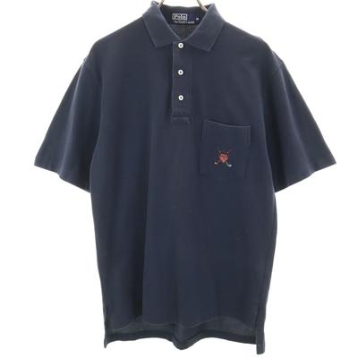 Поло от Ralph Lauren Футболка поло с коротким рукавом M Темно-синий Палевый Мужская Б/у