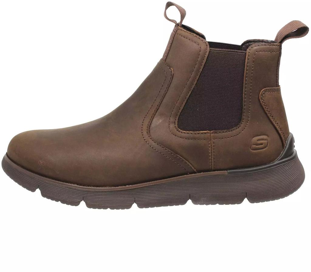Ботинки Skechers Augustino мужские кожаные шоколадно-коричневые