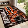 Bengals Helmet Cityscape Carpet Rug Soft Washable Anti Slip Home Living Room Sofa Mats Personalized Christmas Rug