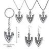 New Anime JOJOS BIZARRE ADVENTURE Keychains Kujo Jotaro Arrow Metal Earrings Pendant Chain Choker Necklaces Charm Jewelry Gifts