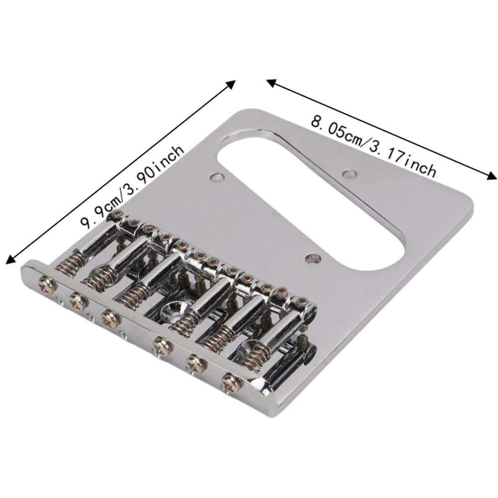 6 Saddle Guitar Bridge Replacement Metal Saddle Bridge Electric Guitar Bridge For Electric Guitar