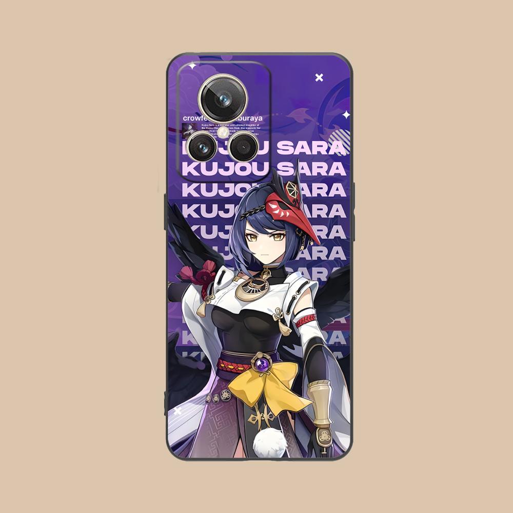 Game GI Kujou Sara Mobile Phone Case for Realme GT 8 Neo Pro C75 73 71 C67 65 C55 53 C35 31 C20 15 Colorful Printing Cover Cover