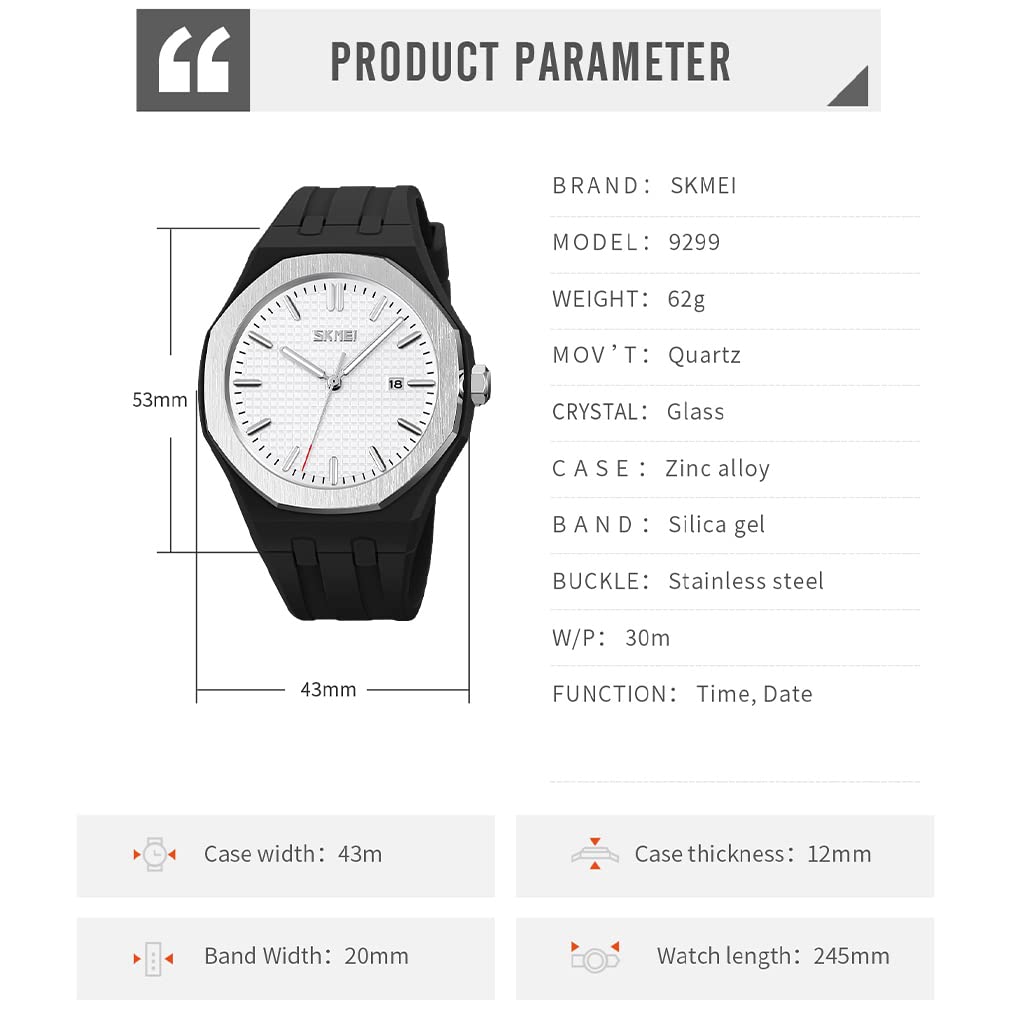 Простые черные силиконовые спортивные водонепроницаемые наручные часы стильные повседневные брендовые аналоговые кварцевые часы дата флуоресцентные наручные белые часы для школьников