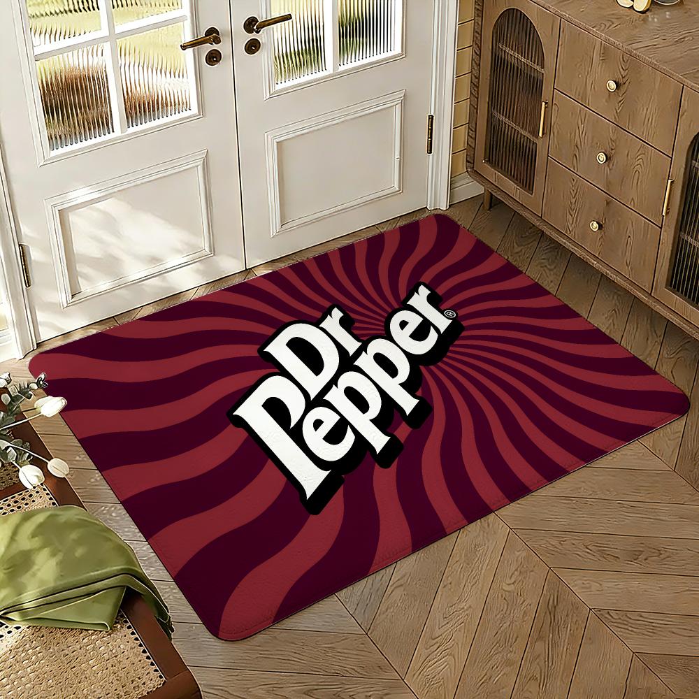 Dr Pep-per Floor Mat Soft Thickened Absorbent Non-Slip Bedroom Living Room Door Mat Home Decor Flannel Rugs