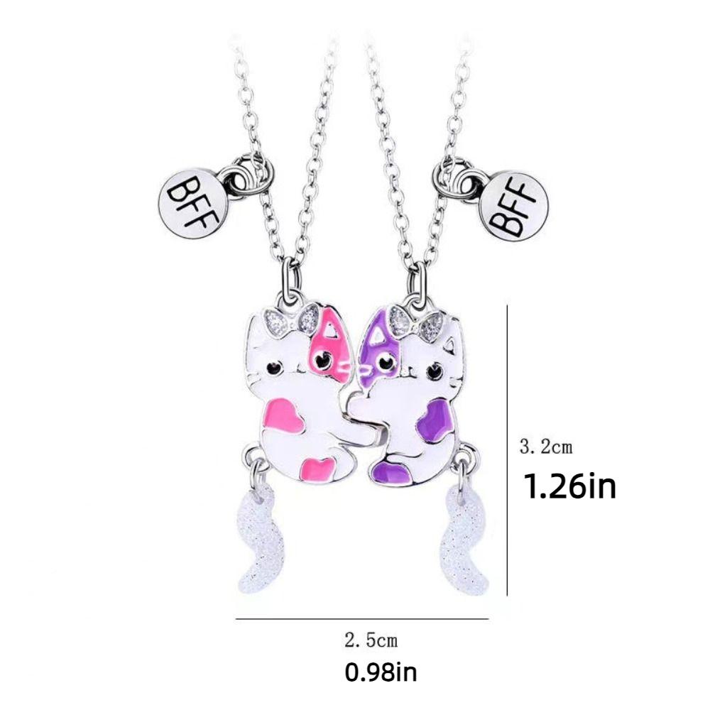 Гальванизированная мультяшная подвеска-ожерелье цинк цинковый сплав магнитное ожерелье лучший друг магнитное ожерелье дети