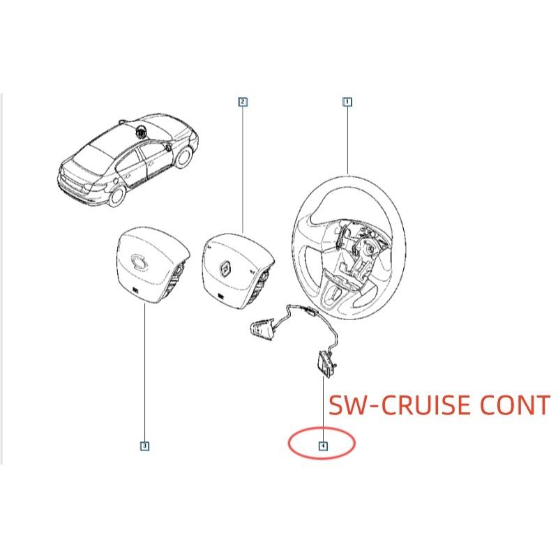 255500003R Suitable for Renault Master for Nissan NV400 2010-2019 Car steering wheel Cruise control switch buttons SW-CRUISE