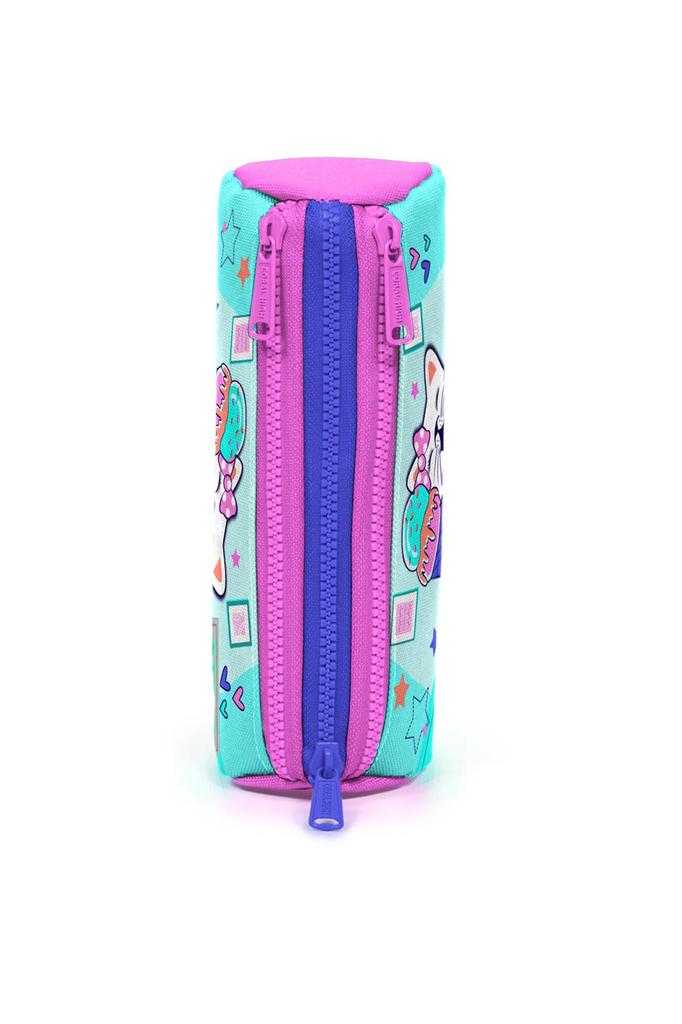 coral high Детская бирюзово-розовая сумка-карандаш с тремя отделениями и рисунком кота-мороженого 22051