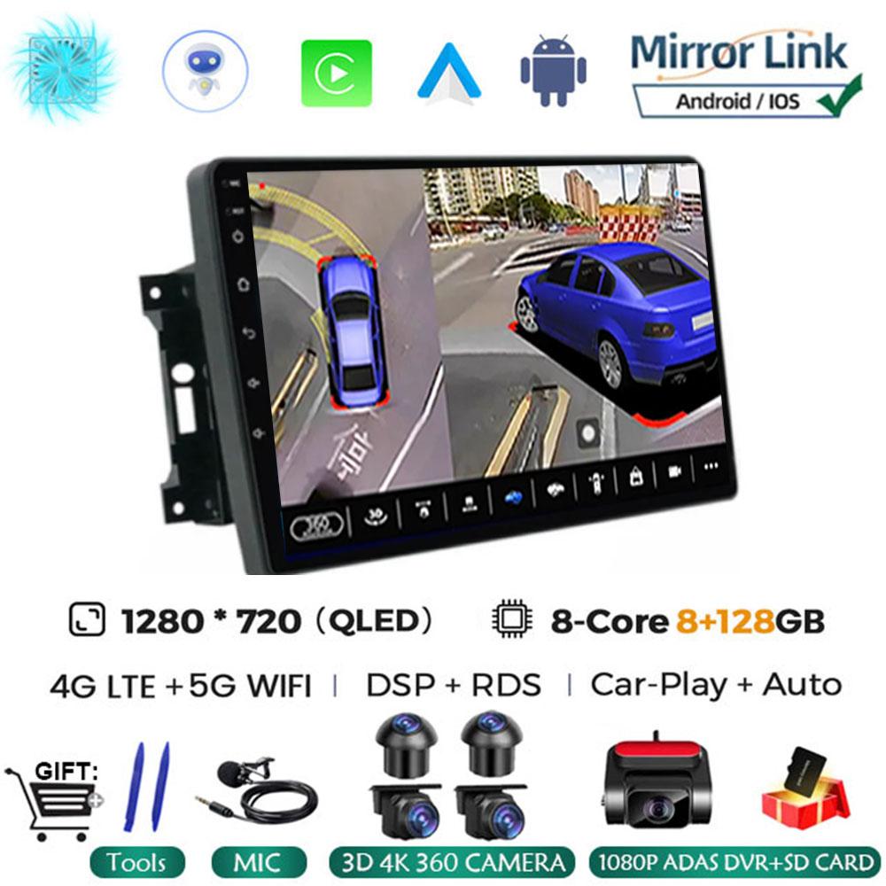 Для Jeep Compass/Commander/Grand Cherokee/Wrangler/Liberty AutoRadio Android 14 Car Radio QLED GPS Navigation Multimedia Player