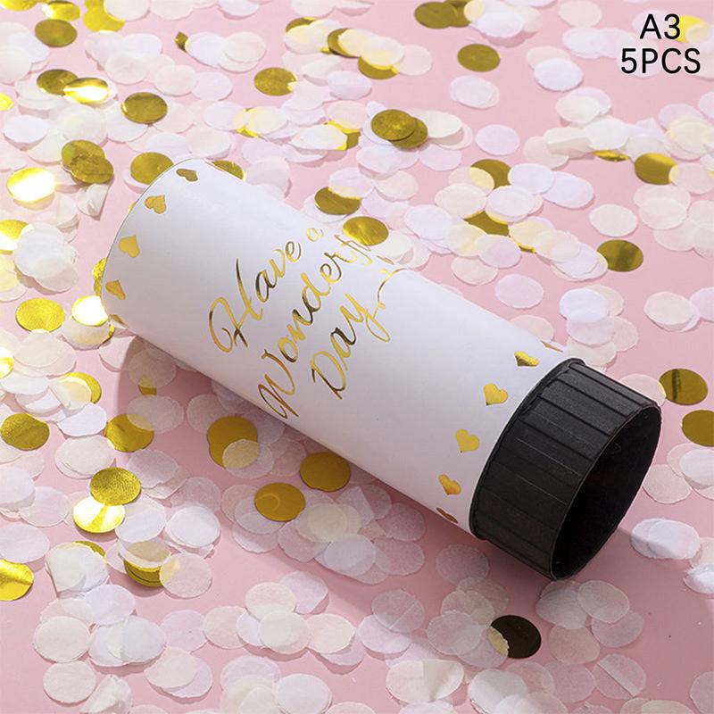 5 шт. конфетти пушки праздничный фейерверк пушка конфетти хлопушка ручная выпускной рождественский день рождения свадьба принадлежности для вечеринки