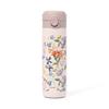 Francfranc One-Touch Stainless Steel Bottle, 480ml, Multi-Flower Pink, with Lock, Slim, My Bottle, Gift