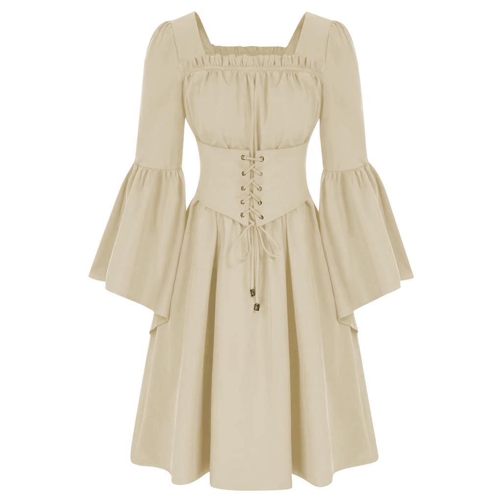 Женское однотонное узкое платье с разрезом на бретельках и завязками