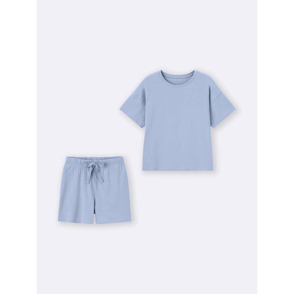 GU by Uniqlo Комплект из хлопка и цветных шорт с коротким рукавом