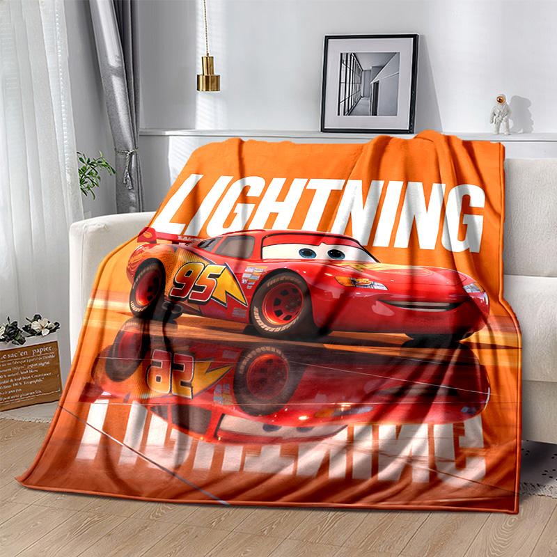 1pc Mcqueen Spirit Flannel Blanket Soft Warm Throw Blanket for Bedroom Living Room Bed Travel Camping Picnic Gift. M730045