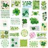 Lucky Clover Green Plant Element DIY Hand Account Stickers for Students Stationery Phone Shell Material Decoration Poster