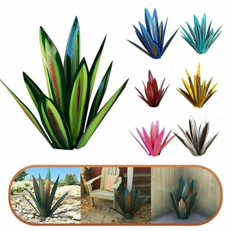 DIY Металлическая Художественная Текила Деревенская Скульптура 9 листьев Сад Двор Скульптура Домашний Декор