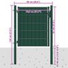 Vidaxl Furtka Ogrodzeniowa, Pvc I Stal, 100 X 81 Cm, Zielona