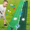 Complete Golf Putting Practice Set Includes Mat and Accessories for or Multiplayer Use to refines Technique Anywhere