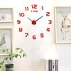 Modern Design Home Wall Clock Frameless Acrylic Night light Arrows Decal Mirror Stickers Wall Decoration Silent Clock