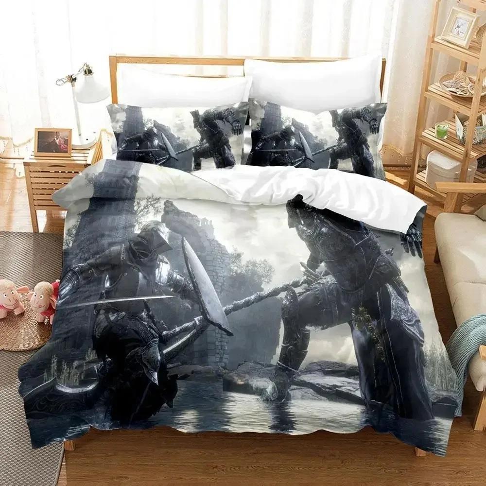 Dark Souls 3 Bedding Set Single Twin Full Queen King Size Bed Set Adult Kid Bedroom Duvetcover Sets 3D Print Anime Bed Sheet Set