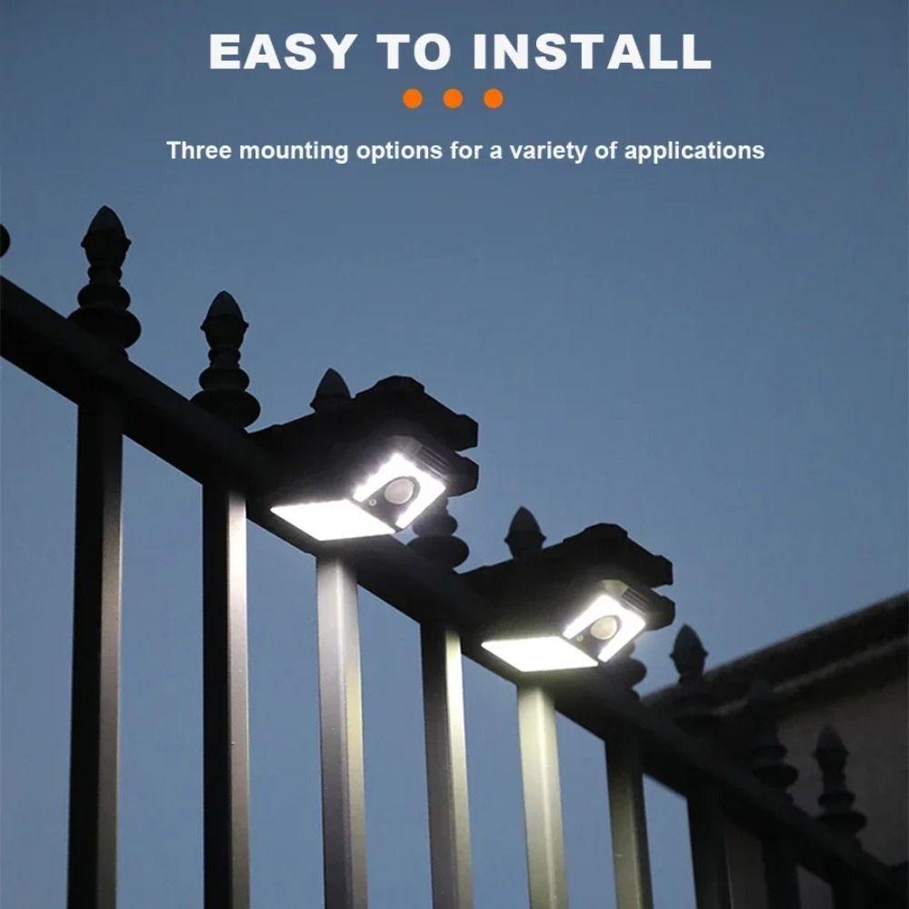 Body Sensor Solar Garden Lamp 3 Modes LED Wall Light Multifunctional Solar Clip Light Home