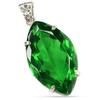 Beautiful Marquise 108 Ct CERTIFIED 925 Sterling Silver Green Topaz Pendant AI-70-NS
