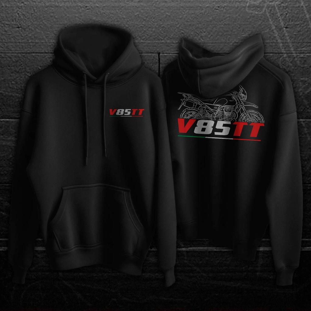For Moto Guzzi V85 TT Fans – Moto Animals Illustration Hoodie