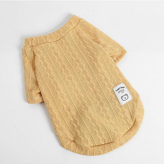 Стильная мягкая однотонная трикотажная одежда для собак щенков, зимняя двуногая одежда для дома